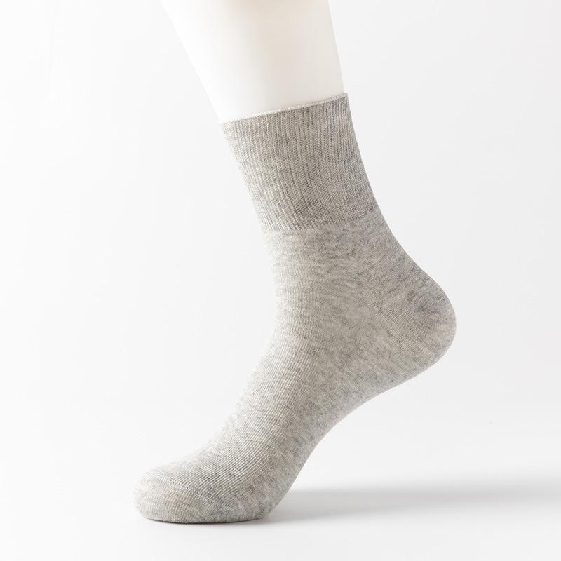 Men Spring and Summer Middle Aged and Elderly People Loose Mouth Not Foot Cotton Socks