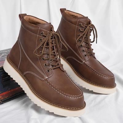 Hochwertige Herrenstiefel Echtes Leder Herrenstiefel Herbst Winter Modeschuhe Herren Design Luxus Motorradstiefel Trendschuhe