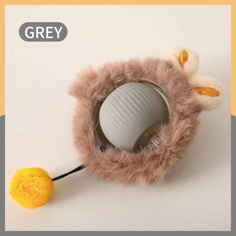 Smart Cat Ball Toys Electric Rolling Ball Interactive Pet Toy Hunting Play Long Tail Toy for Cats USB Chargeable Cat Accessories