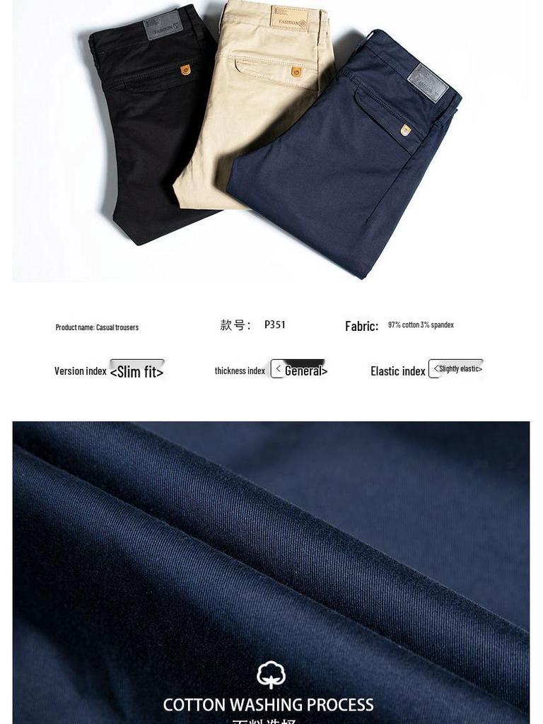 Men's Versatile Loose Straight-Leg Light Business Casual Pants - P351