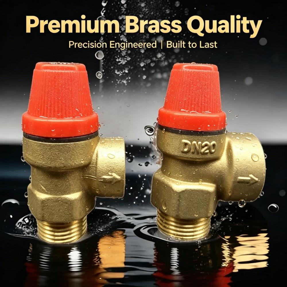 Brass Safety Valve Drain Relief Switch 1/2 Inch DN15 for Solar Water Heater Inner Outer Wire Brass 1/2" 3/4" Safety Valve