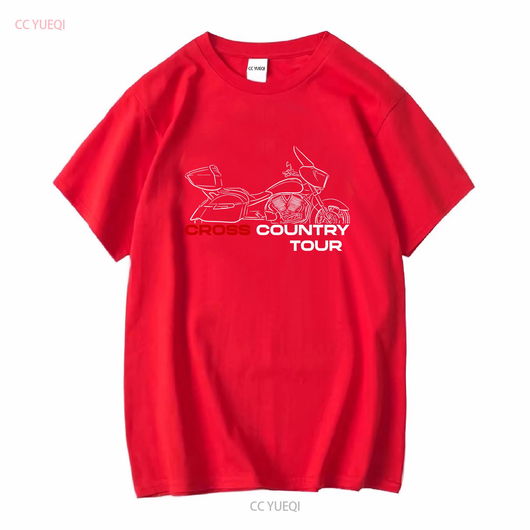 Victory Cross Country Tour 2012 2018 Motorcycle T Shirt for Bikers vintage Washed homme Slightly Casual fashion S