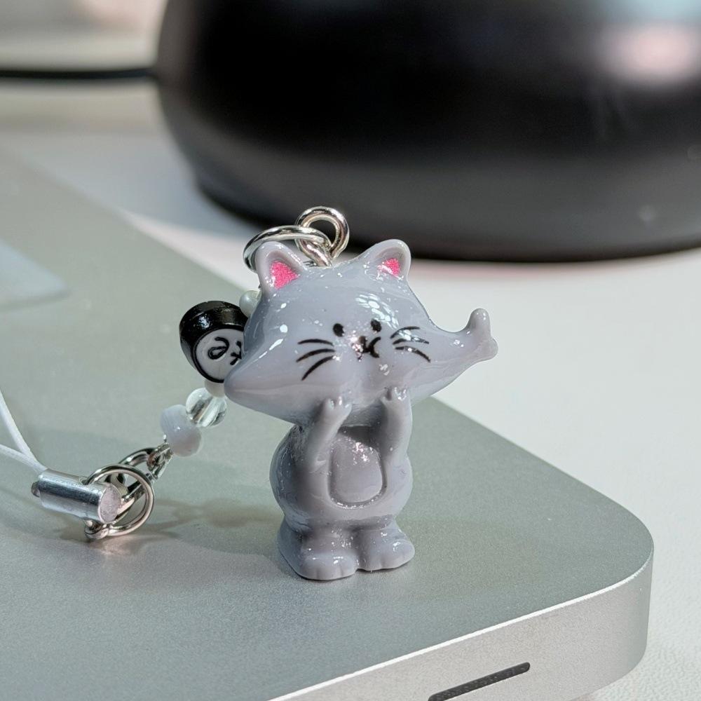 Cat Cat Fish Key Ring Color Three-dimensional Bell Pendant Original Cute Girlfriends Couple Gift Bag Accessories