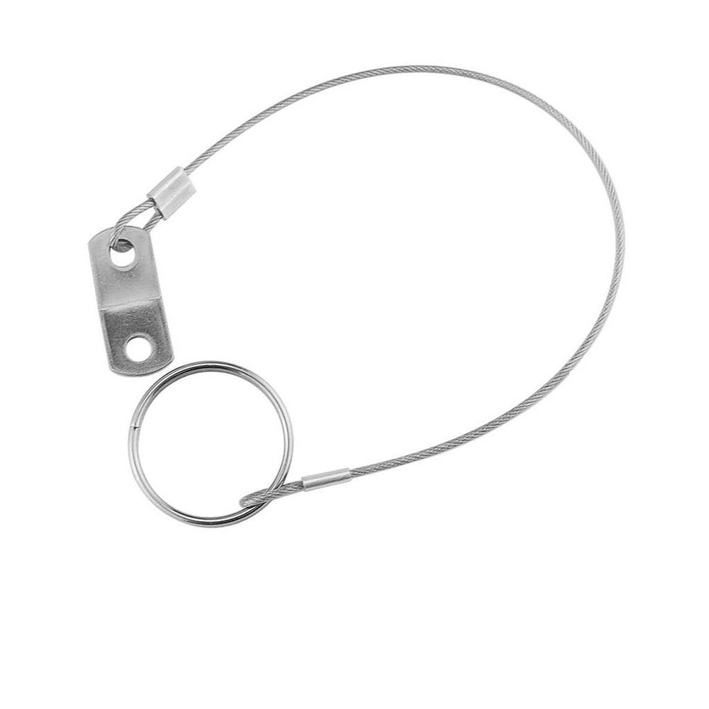 2 Pcs Stainless Steel 304 Lanyard Cable Safety Tether Wire For Loss Prevention 1 Loop With Quick Release Ring & Rubber Coating