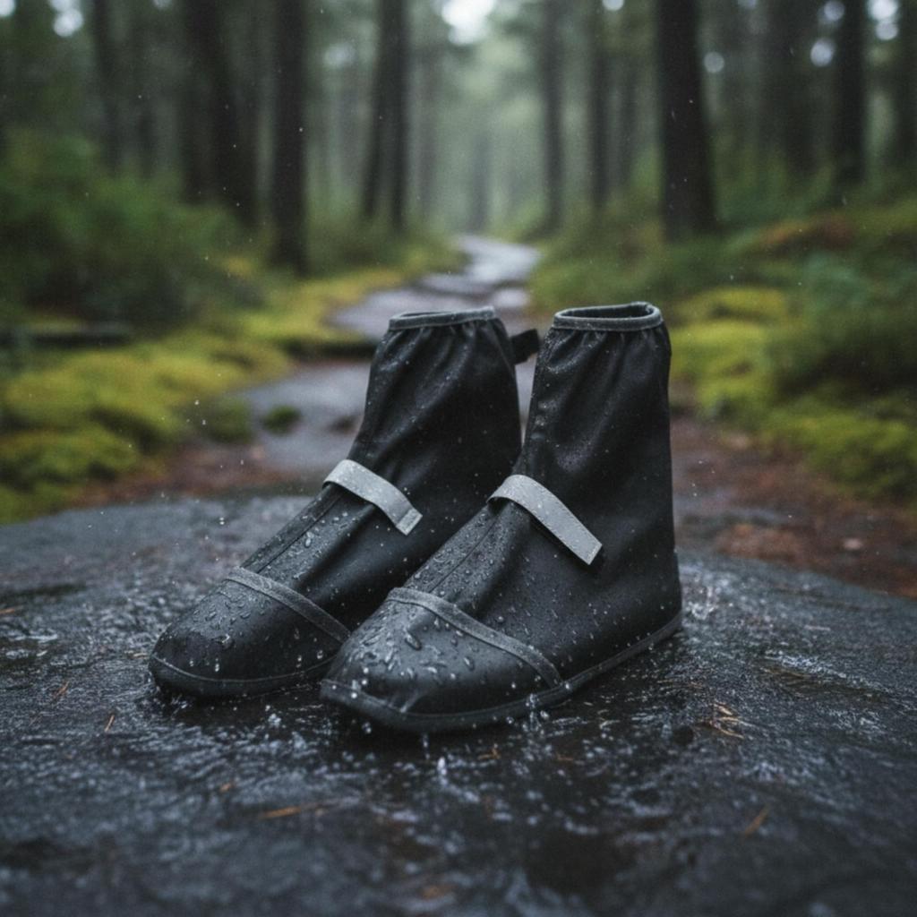 HighTop Shoe Covers with WearResistant Sole Lightweight Rain Reflective Strip