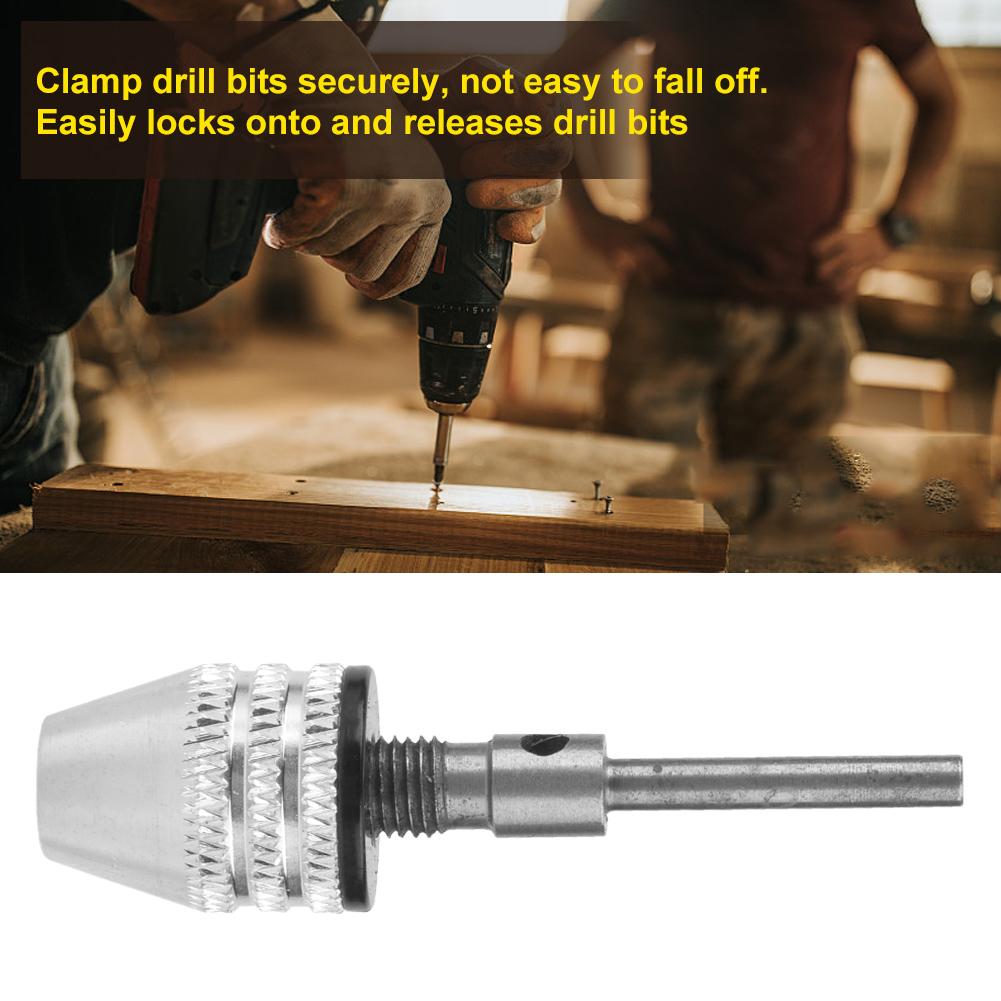 0.3 3.4mm Keyless Drill Chuck 2.35mm Round Shank Quick Change Adapter Converter