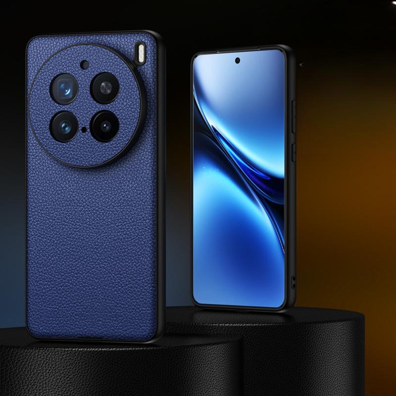 Applicable To Vivox200pro Mobile Phone Case Business Lychee Pattern X200 Anti-fall 100 Full-inclusive Men and Women Leather Case