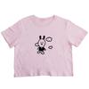 AWESOMEUS Puppy And Cloud Crop Short Sleeve T-Shirt_ 5 Coloor
