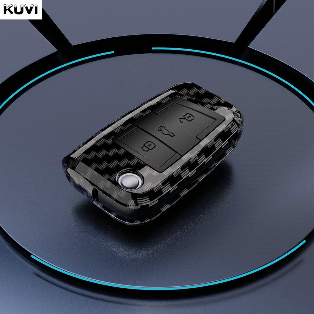 ABS kryt na klíče od auta z uhlíkových vláken pro VW Volkswagen Golf 7 MK7 Tiguan MK2 pro SEAT Ateca Leon FR 2 Ibiza pro Skoda Octavia