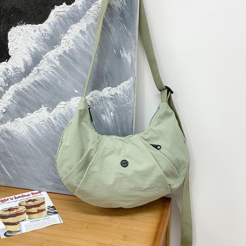 Solid Button Color Dumpling Wrap Kids Casual Shoulder Bag Trendy Outings Light