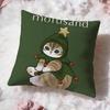 Cute M-MofusandS Cushion Cover Premium Comfort Reversible Pillow Cove -Two in One Design for Any Room & Car Interior