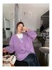 2023 Women's Solid Color Knitted Cardigan: Korean Style Loose, Fashionable, Lazy Fit for Spring & Autumn