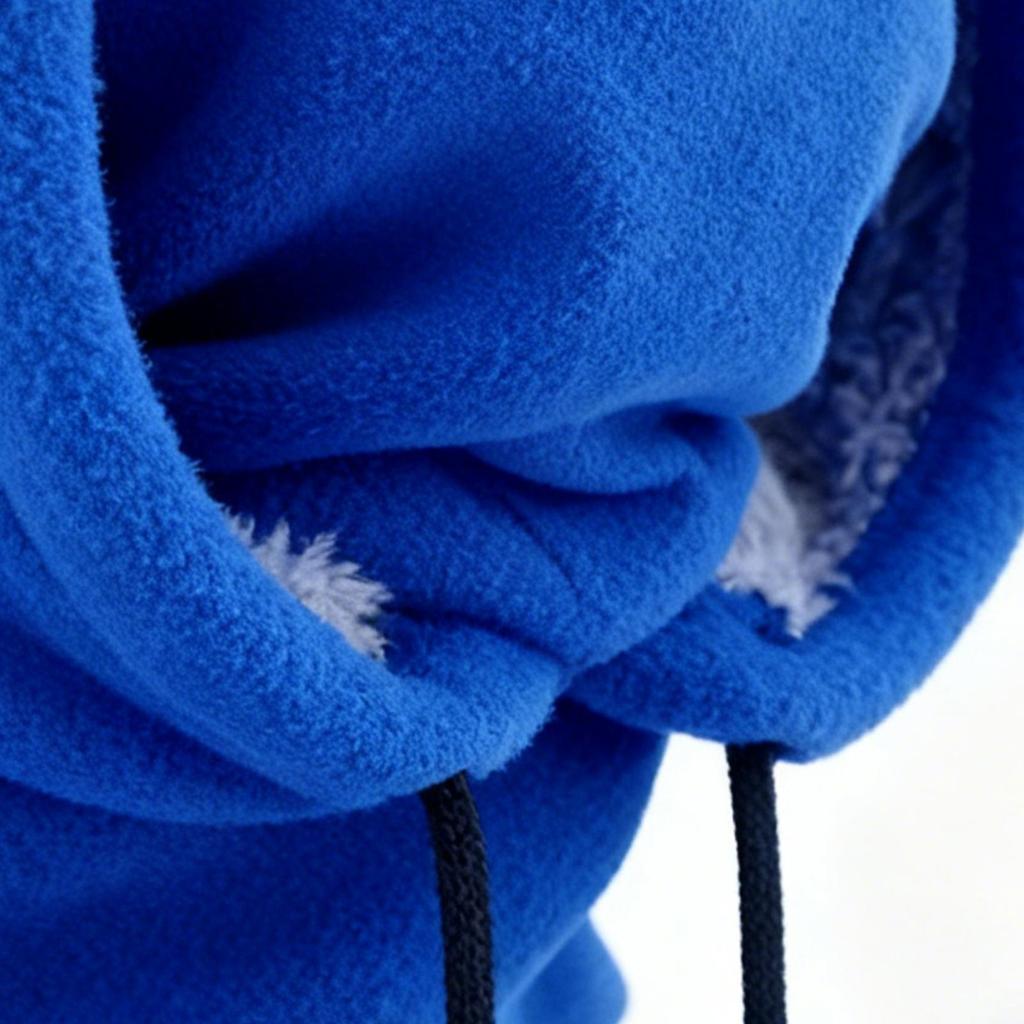 Cycling Face Cover Fleece Hat With Drawstring Thickened Thermal Neck Hood Hat For Women Runners Cyclists Camping Cycling