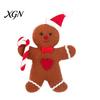 Christmas Wreath Embellishments 3 Pcs Mini Plush Gingerbread Man Ornaments, Small Stuffed Cute Xmas Tree Decor Decoration for Holiday Home Decor,