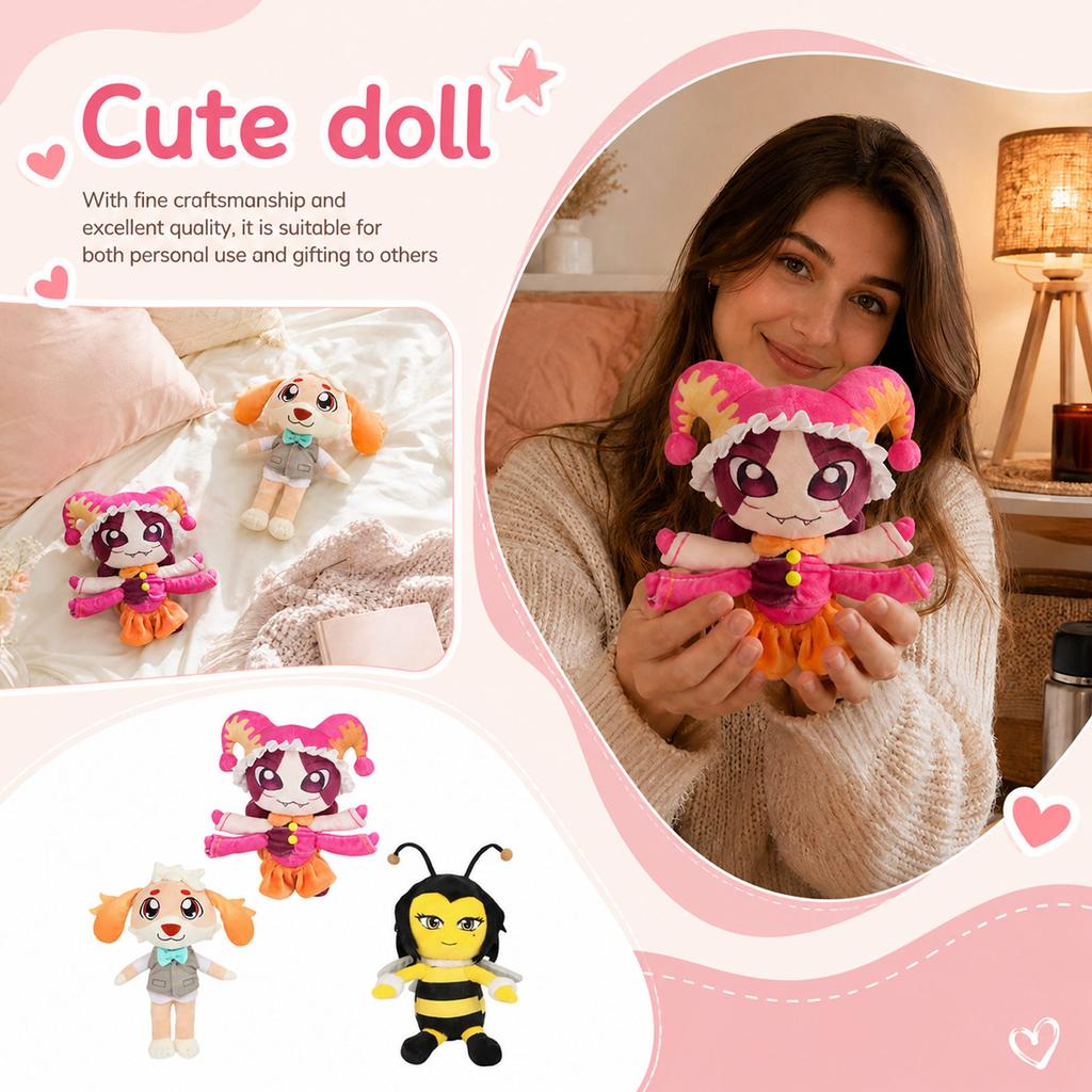 Creative Plush Toy Decorative Stuffed Animal for Home Shelf Decor