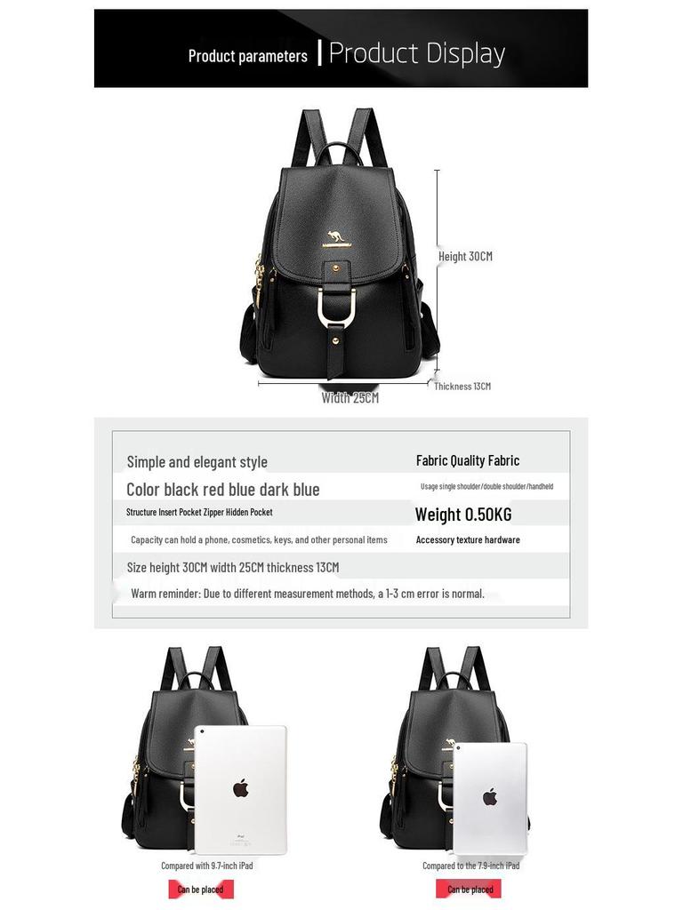 Women's Korean Style Casual Backpack - Simple, Fashionable, Versatile, Large Capacity for Travel and Commuting
