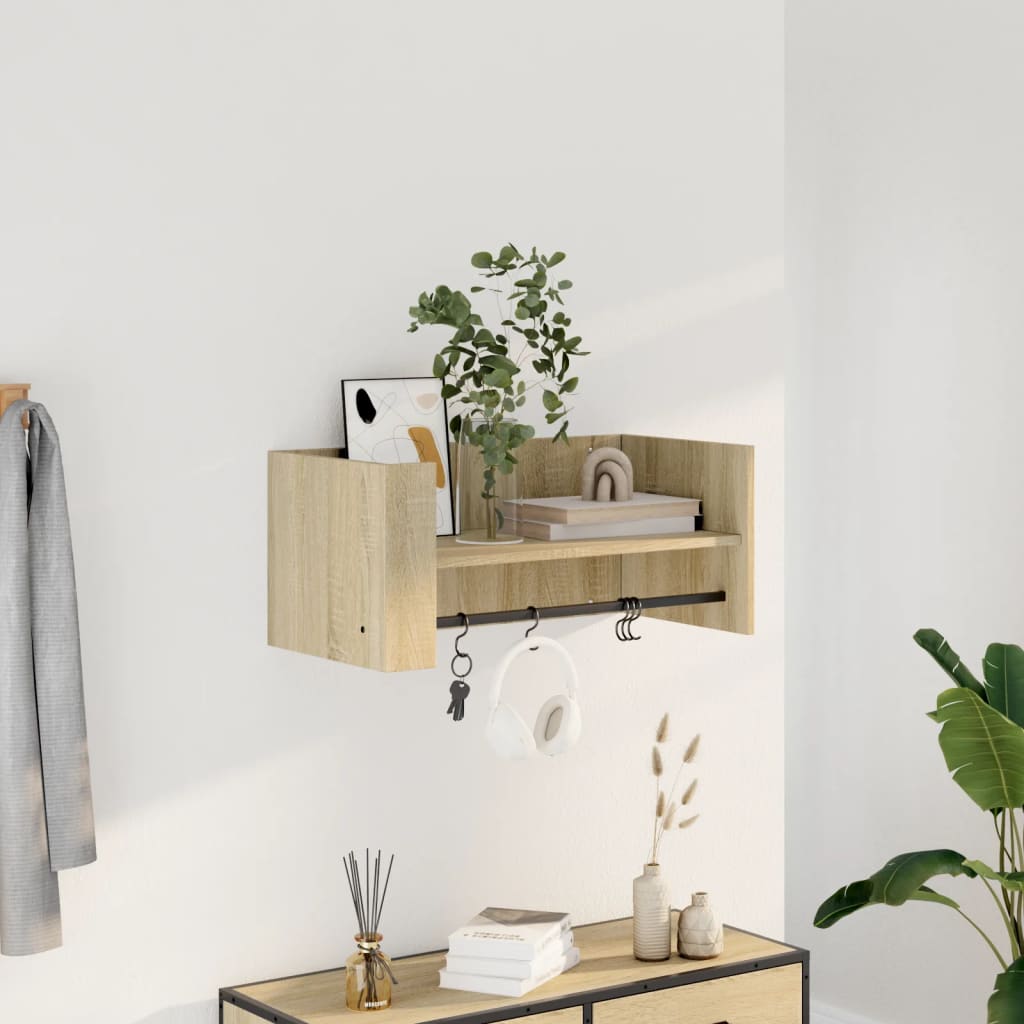 Wall Shelf Sonoma Oak 70.5 x 35 x 30.5 cm Particleboard