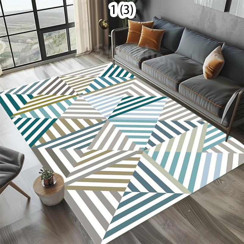 Vintage Spliced Carpet That Can Be Soft This Geometric Bedroom Carpet Is Suitable for Home Bedroom and Living Room Decoration