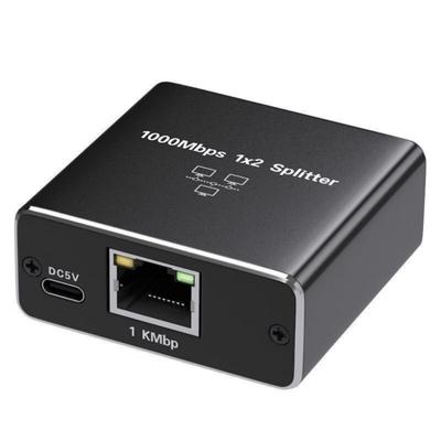 1 To 2 RJ45 Ethernet Splitter Converter with USB Power Cord for Gigabit Networking  Expansion Multiple Device Connection