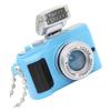 Simulation Camera Keychain with LED Light and Sound 5cm Beaded Chain Pendant for Night Visibility and Interactive Play