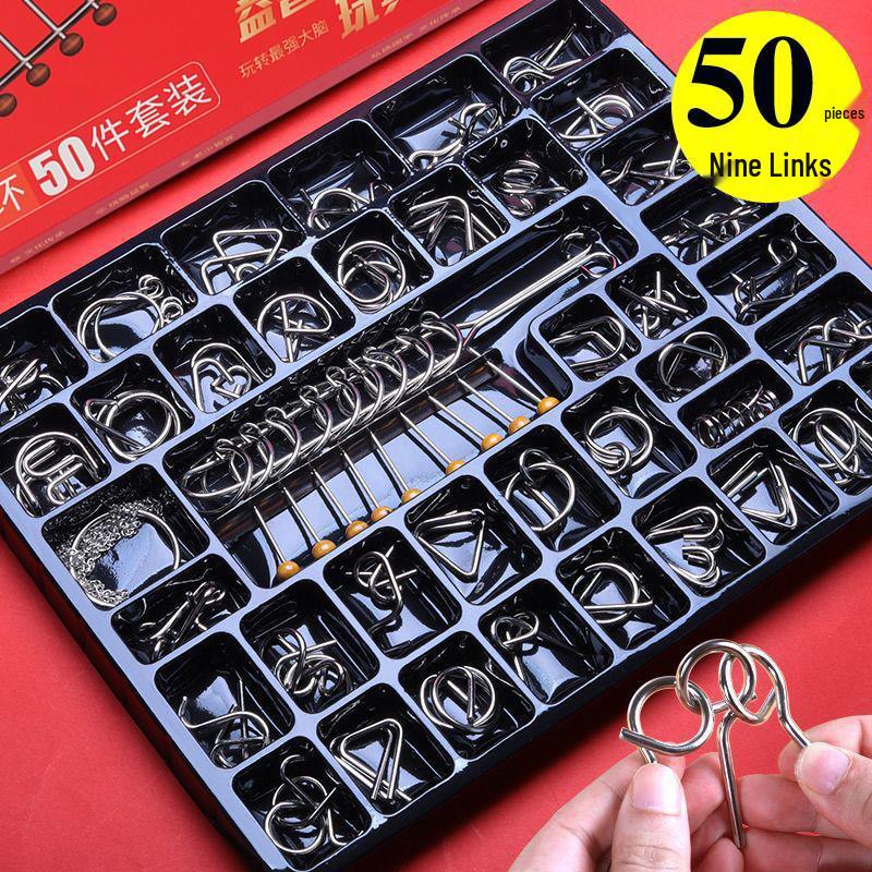 Kinder Luban Schloss Puzzle Set - Neun ineinandergreifende Ringe für Jungen & Mädchen