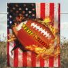 1PC Custom Name American Football Firework outdooor Flannel blankets Patterns Throw Blanket All-Season Soft Gift for Couch, Bed, Camping gifts