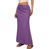 European and American Women's Solid Color Drawstring Waist Multi-color Half Skirt