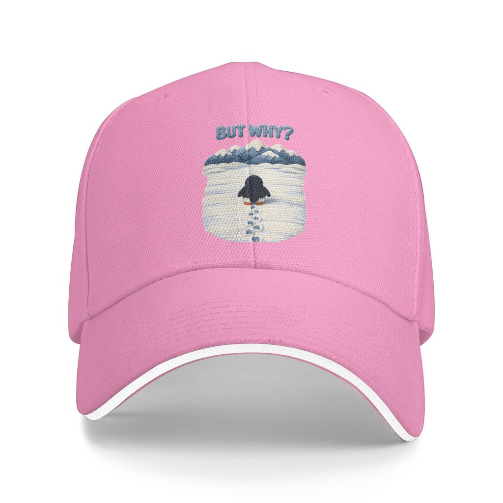 Nihilistischer Pinguin Aber Warum Meme Baseballkappe y2k Lustige Trucker-Kappe Sommer Damen Herren Wandern Angeln Snapback-Kappe