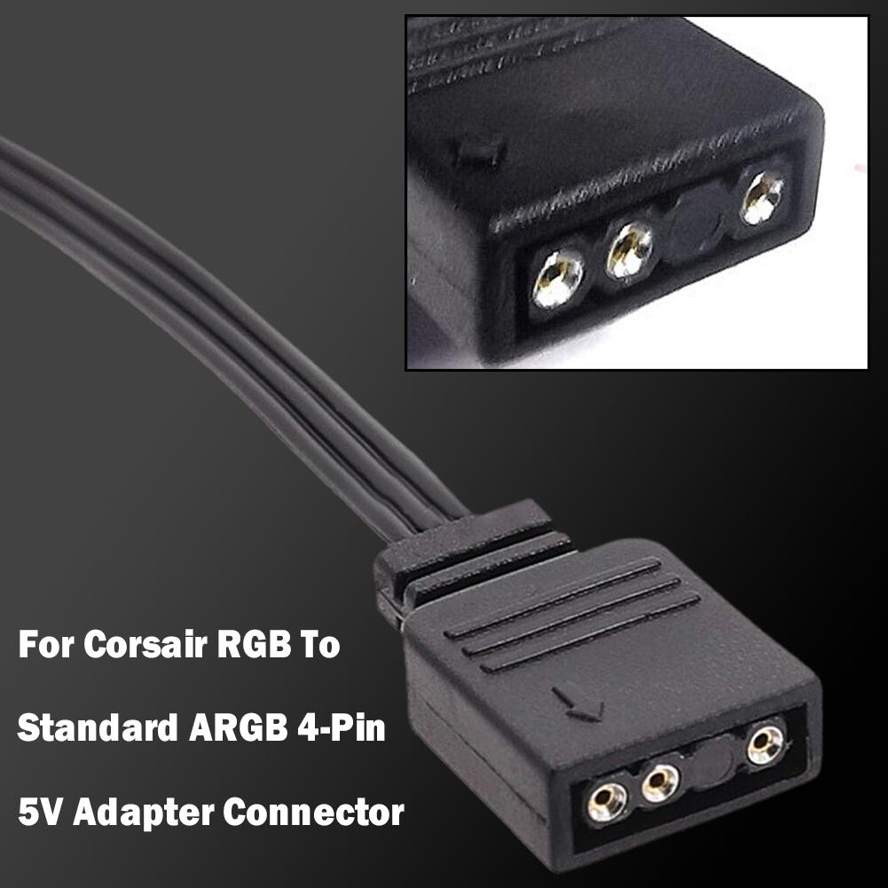 Adaptérový kabel pro Corsair RGB na standardní ARGB 4kolíkový lodní ICUE adaptérový konektor Pirate QL Cont B4V1