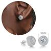 Rock Hip Hop Iced Out Stud Earring for Men Male Ice Studded Zircon Gold Color Piercing Ear Accessories Hiphop Trend