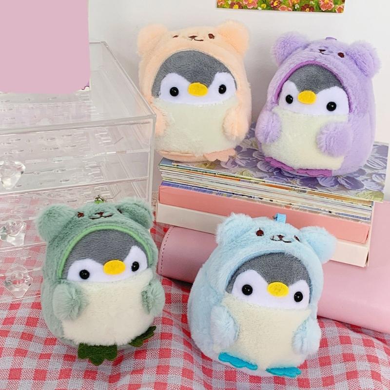 Penguins Doll Keychain Bag Pendant Charm Plush Doll Toy Car Keychain Christmas Gifts Phone Ornaments for Womens Girls