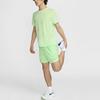 Nike Dri-FIT Miler Solid Color Logo Reflective Design Crew Neck Short Sleeve T-Shirt Men Tops Steam-Green DX0875-376