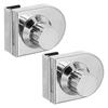 2Pcs Glass Jewelry Case Lock No Drill High Strength Alloy Showcase Cabinet Lock Silver for Glass Under 8Mm Mall Display Security