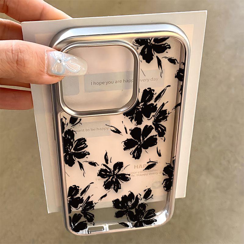 

Electroplated Crystal Floral Ink Phone Case for Apple Pro Max (17/16/15/13/12/11/XS) Apple 15 Plus