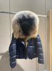 Winter natural real raccoon fur collar thickened warm short coat women's versatile goose down jacket new