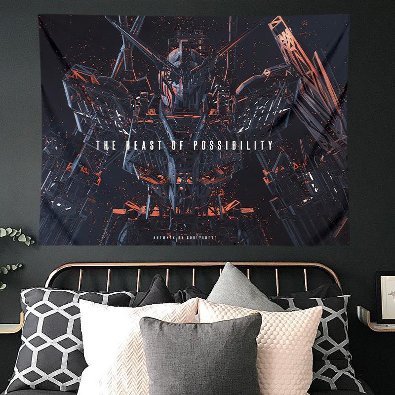 Mobile Suit Gundam Hanging Cloth Anime Background Cloth Bedroom Dormitory Decoration Cloth Wall Cloth Hanging Blanket