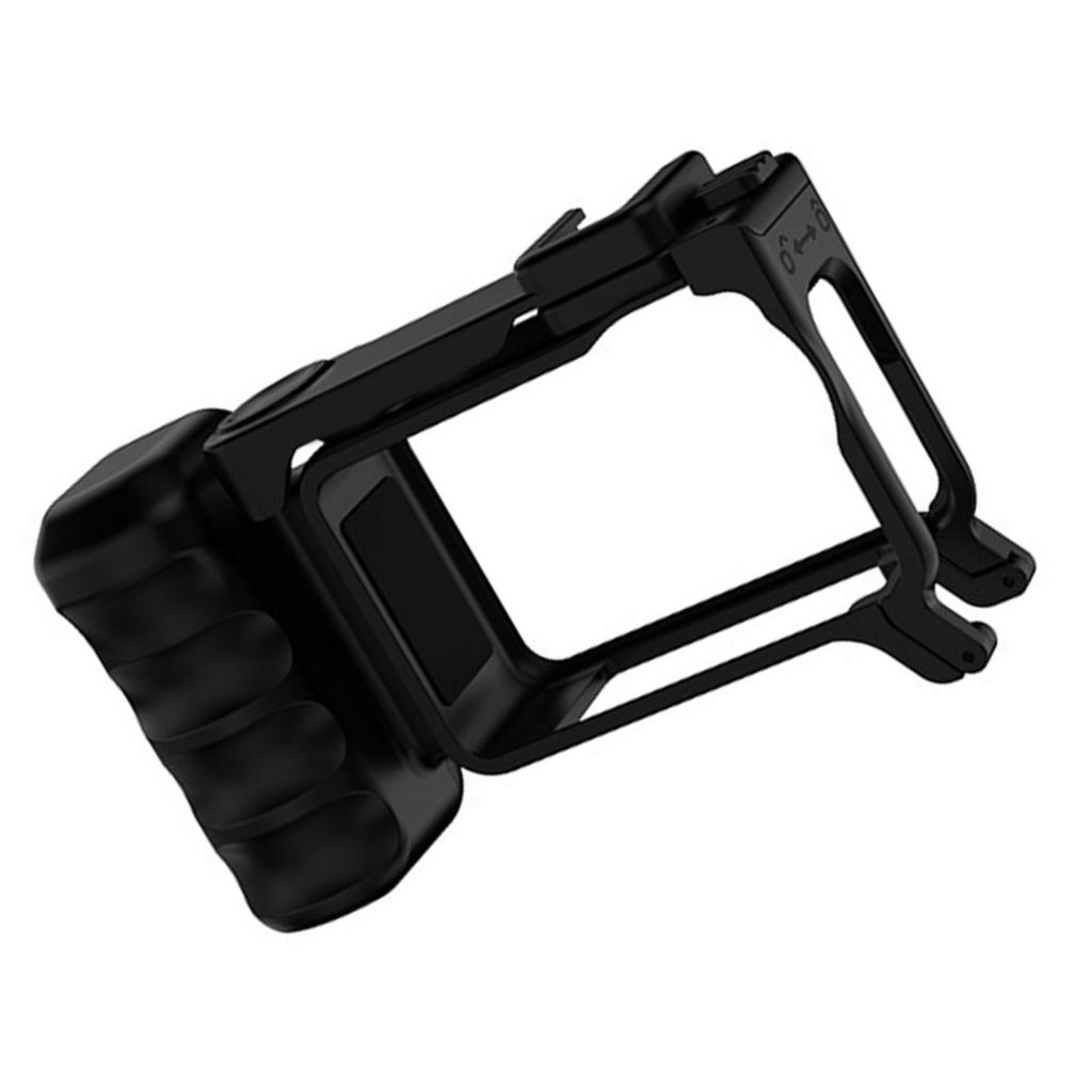 Ergonomic Street Shoot Handle Protective Frame for Action 6 Cameras Quick Release Cold Shoe Mount ABS Hand Grip