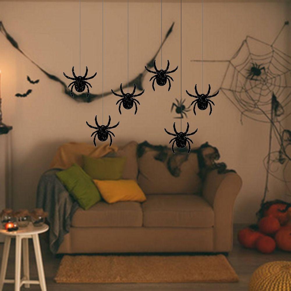 Horrific Halloween Spider Pendant Scene Layout Spider Wall Decoration  Background Decoration