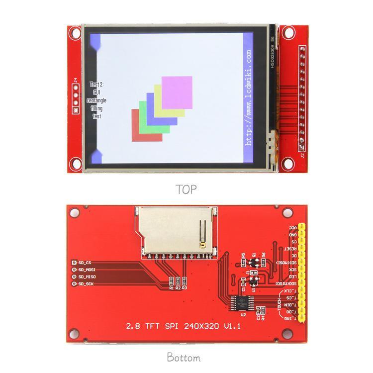 2.8" SPI LCD 240x320 TFT Display Module with Touch (ILI9341)
