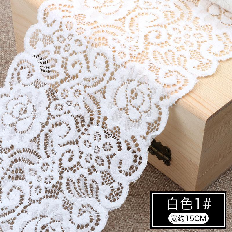 Koronka Koronka Ubrania Dekoracyjne Spódnica Tkanina Akcesoria Tkaninowe Czarno-Białe Ręcznie Robione DIY Szeroka Koronka z Koronkową Krawędzią
