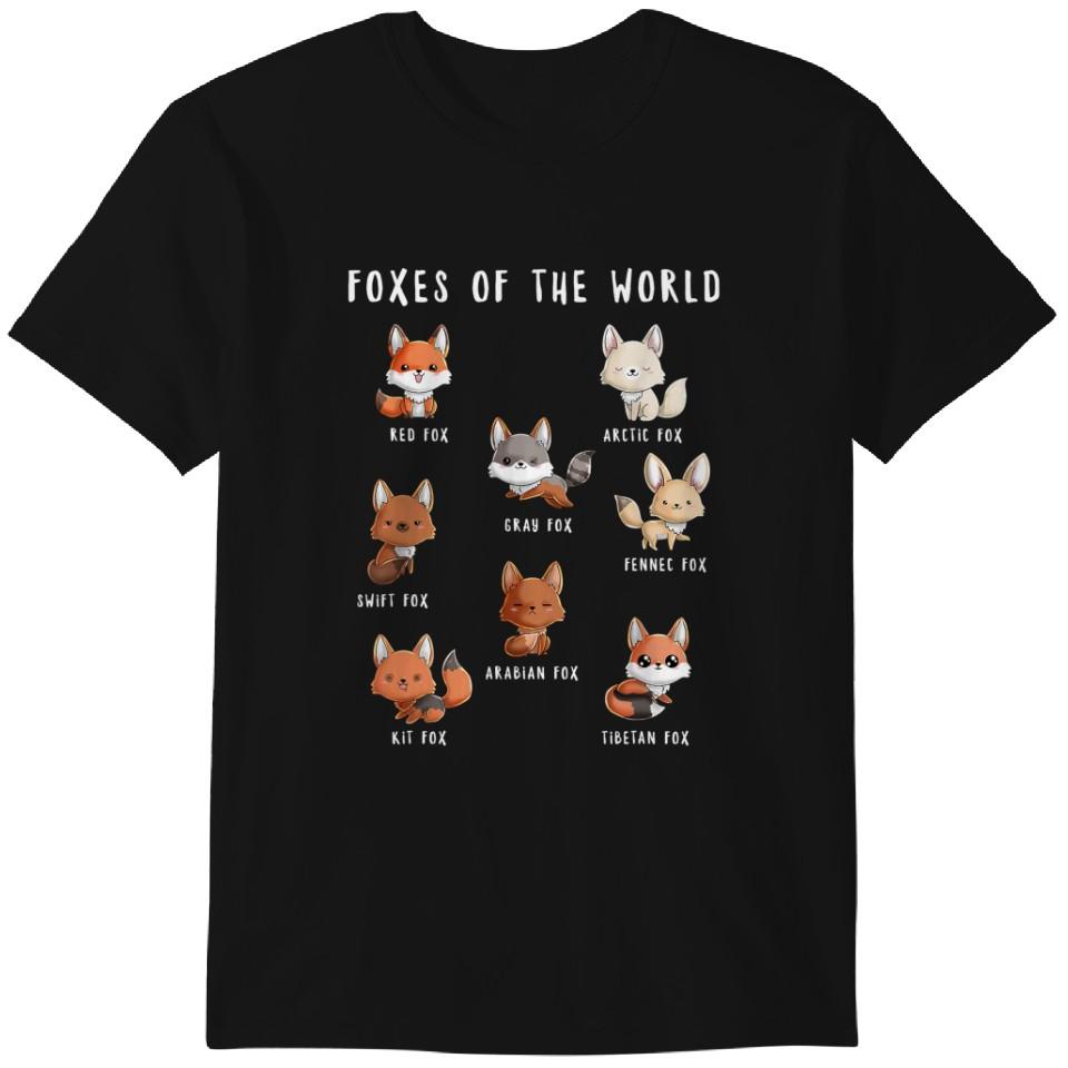 Лисы Мира Смешная Футболка Классическая Футболка S