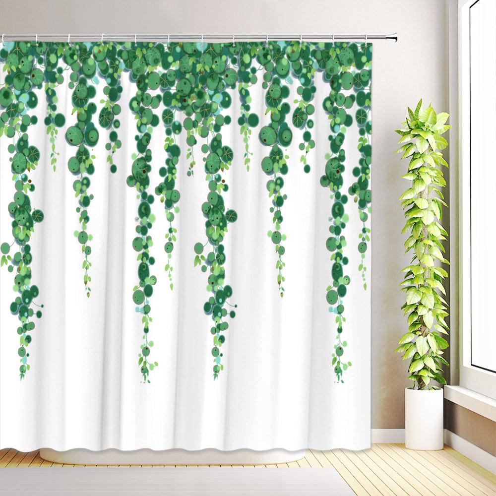 Tropical Palm Tree Travel Camping Car Shower Curtains Summer Ocean Surfboard Beach Camper RV Flamingo Bathroom Decor with Hooks