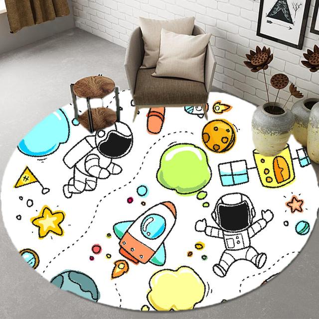 

Ковер с рисунком для ползания младенца Современные коврики для пола Череп Мандала Детская комната Ковер Спальня Дом Гостиная Круглый ковер 40cm