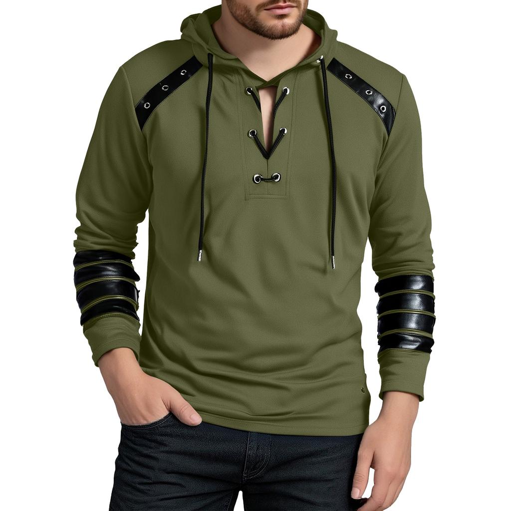 Herren Kapuzenpullover Sportlich Lässig Locker Lässiges Sweatshirt Splicing