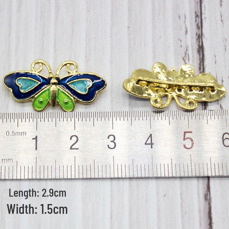 Colorful Cloisonné Enamel Butterfly Hanfu Hairpins & Hair Clips