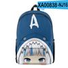 Classic Novelty Gawr Gura Cute Shark pupil Bookbag Notebook Backpacks 3D Print Oxford Waterproof Boys/Girls Travel Backpacks