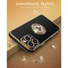 Coque de Protection - BOOLING - pour iPhone 17 - Silicone Anti-Rayures avec Cordon et Anneau Rotatif - Noir