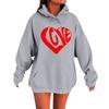 Women's Loose Comfortable Casual Fashionable Love Printed Long Sleeved Sweatshirt