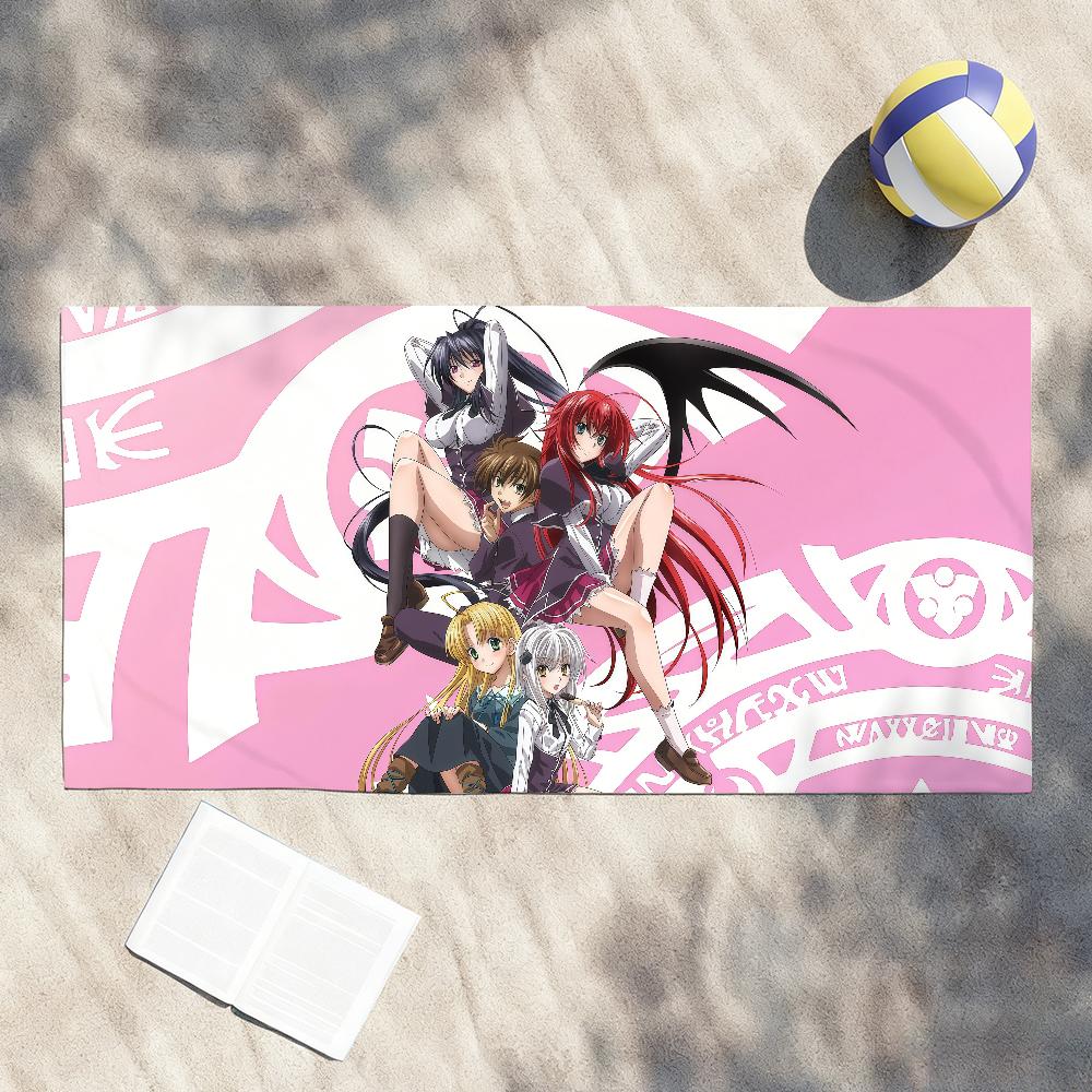 Anime High School D-dxdS Towel Soft Lightweight Anti-Sand Large Beach Towel Quick-Drying Bath Sports Family