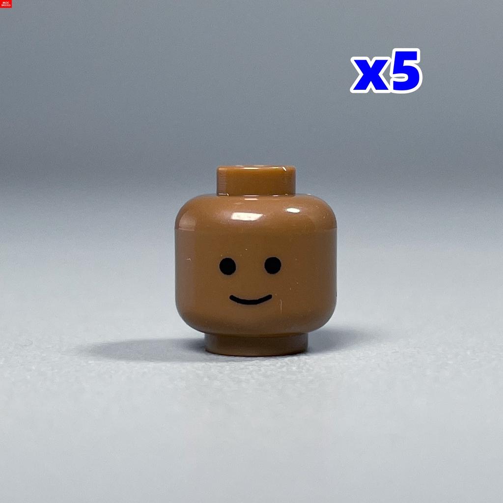MOC Bricks Hollow Flesh Face Expression Head For 4cm Figure DIY Educational Building Blocks Toys For Children Gifts